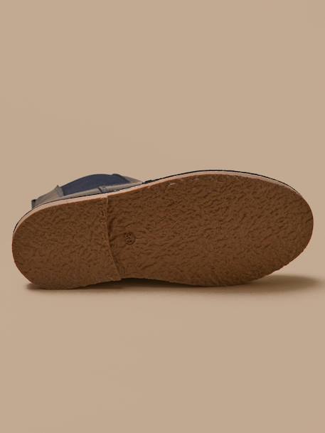 Boots bout fleuri fille en cuir Encre 4 - vertbaudet enfant 