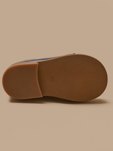 Bottines bout fleuri cuir bébé Marine 4 - vertbaudet enfant 