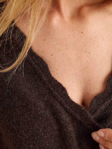 Pull grossesse et allaitement chocolat 5 - vertbaudet enfant 