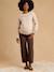 Jean léopard cropped de grossesse bandeau chocolat 1 - vertbaudet enfant 