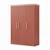 Armoire enfant ‘jimmy’ – 3 portes – poignées en bois massif Blanc+Mauve+Sauge 7 - vertbaudet enfant 
