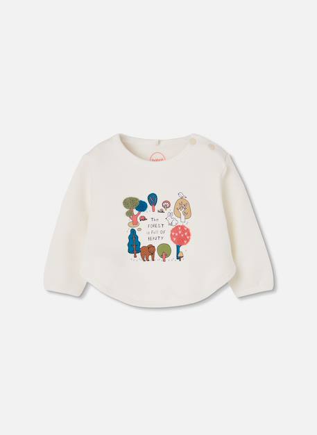 Ensemble bébé fille maille imprimé forêt Blanc 3 - vertbaudet enfant 