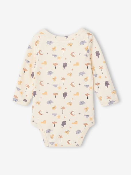 Lot de 5 bodies bébé garçon manches longues cappuccino 7 - vertbaudet enfant 