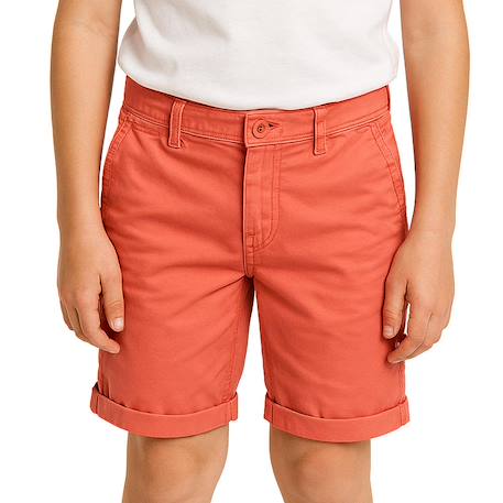 Short chino garçon Jaune+Marine+Marron+Orange 10 - vertbaudet enfant 