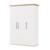 Armoire enfant ‘jimmy’ – 3 portes – poignées en bois massif Blanc+Mauve+Sauge 1 - vertbaudet enfant 