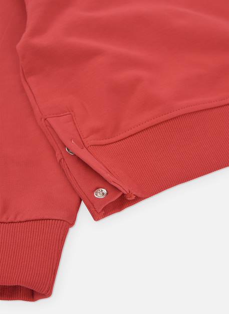 Sweat-shirt fille en molleton broderie chien Grenat 4 - vertbaudet enfant 