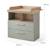 Commode à langer 'jimmy' avec tiroir / compartiment ouvert – poignées en bois massif Blanc+Mauve+Sauge 15 - vertbaudet enfant 