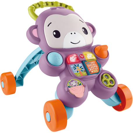 Trotteur bébé thème singe Violet 1 - vertbaudet enfant 
