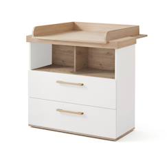 Commode à langer 'jimmy' avec tiroir / compartiment ouvert – poignées en bois massif  - vertbaudet enfant