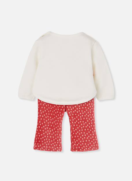 Ensemble bébé fille maille imprimé forêt Blanc 2 - vertbaudet enfant 