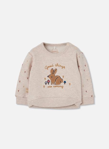 Ensemble bébé fille maille broderie lapin Marron 3 - vertbaudet enfant 
