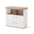 Commode à langer 'jimmy' avec tiroir / compartiment ouvert – poignées en bois massif Blanc+Mauve+Sauge 5 - vertbaudet enfant 