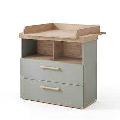 Commode à langer 'jimmy' avec tiroir / compartiment ouvert – poignées en bois massif  - vertbaudet enfant