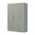 Armoire enfant ‘jimmy’ – 3 portes – poignées en bois massif Blanc+Mauve+Sauge 13 - vertbaudet enfant 