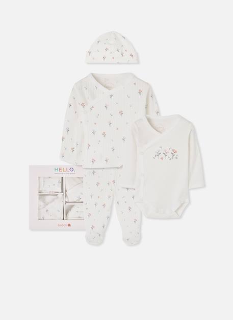 Bébé-Lot maille bébé fille imprimé fleurs