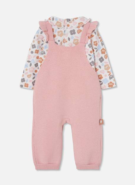Ensemble bébé fille maille brodé hibou Pink 2 - vertbaudet enfant 