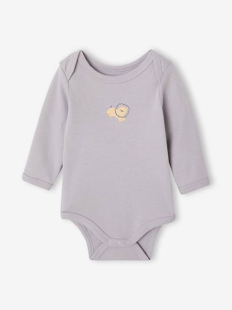 Lot de 5 bodies bébé garçon manches longues cappuccino 4 - vertbaudet enfant 