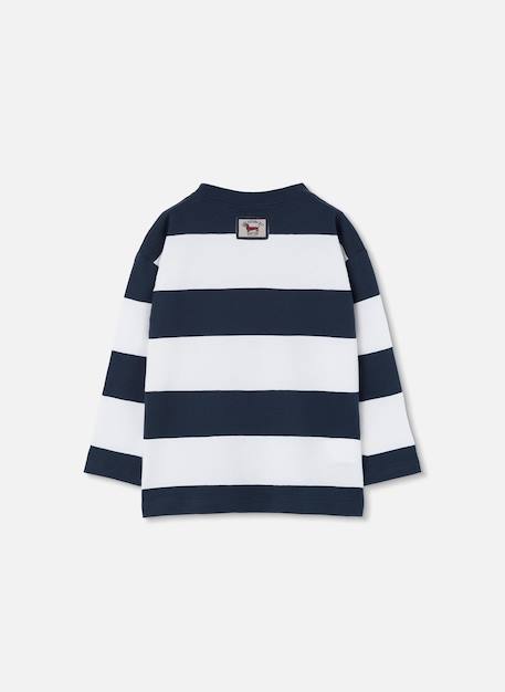 T-shirt garçon en maille rayé Bleu 3 - vertbaudet enfant 