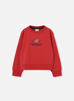 -Sweat-shirt en molleton fille broderie chien