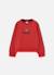 Sweat-shirt en molleton fille broderie chien Grenat 1 - vertbaudet enfant 