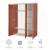 Armoire enfant ‘jimmy’ – 3 portes – poignées en bois massif Blanc+Mauve+Sauge 11 - vertbaudet enfant 