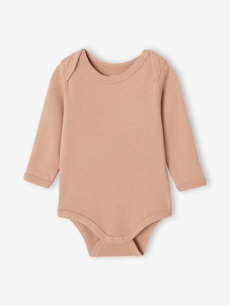 Lot de 5 bodies bébé garçon manches longues cappuccino 5 - vertbaudet enfant 