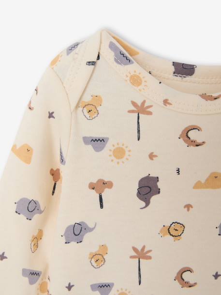 Lot de 5 bodies bébé garçon manches longues cappuccino 8 - vertbaudet enfant 