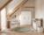 Commode à langer 'jimmy' avec tiroir / compartiment ouvert – poignées en bois massif Blanc+Mauve+Sauge 4 - vertbaudet enfant 