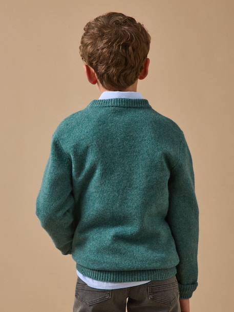 Pull garçon en laine merinos Bleu+Bleu clair+Celadon+Gris chine+Vert 11 - vertbaudet enfant 