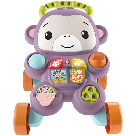 Trotteur bébé thème singe Violet 2 - vertbaudet enfant 