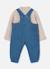 Ensemble bébé garçon denim brodé d'ours Bleu 2 - vertbaudet enfant 