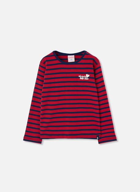 T-shirt en maille fille rayures marinières  - vertbaudet enfant