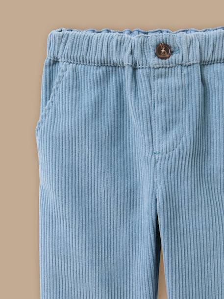Pantalon en velours côtelé bébé Orage+Vanille+Vert pastel 2 - vertbaudet enfant 