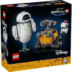 Jouet-Jeux d'imagination-Lego 43279 jeu de construction enfant wall-e et eve disney pixar 811 pièces