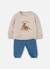 Ensemble bébé fille maille broderie lapin Marron 1 - vertbaudet enfant 