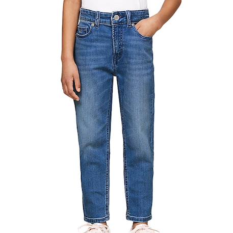 Jean fille tapered Bleu 1 - vertbaudet enfant 