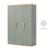 Armoire enfant ‘jimmy’ – 3 portes – poignées en bois massif Blanc+Mauve+Sauge 18 - vertbaudet enfant 