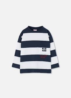 Garçon-T-shirt, polo, sous-pull-T-shirt en maille garçon rayé