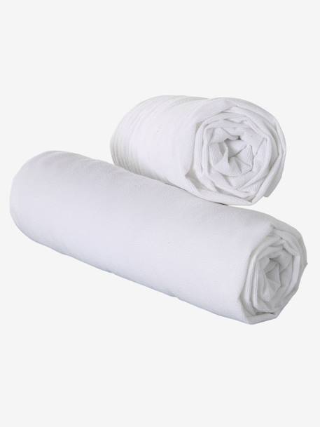 Lot de 2 alèses jersey BI-OME NTL® blanc 1 - vertbaudet enfant 