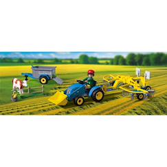 Jouet-Petit tracteur avec andaineur à foin 72163