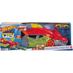 Jouet-Jeux d'imagination-Véhicules, garages, circuits et trains-Véhicule jouet enfant hot wheels transporteur dragon lanceur