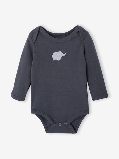 Lot de 5 bodies bébé garçon manches longues cappuccino 3 - vertbaudet enfant 