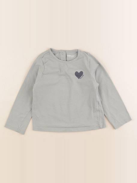 Tee-shirt velours - 2 ans Bleu 1 - vertbaudet enfant 