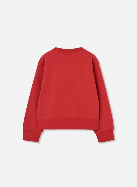Sweat-shirt en molleton fille broderie chien Grenat 2 - vertbaudet enfant 
