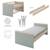 Lit Bébé Évolutif 'Jimmy' 70 × 140 - Réglable en Hauteur et Transformable en Lit Junior Blanc+Mauve+Sauge 15 - vertbaudet enfant 
