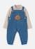 Ensemble bébé garçon denim brodé d'ours Bleu 1 - vertbaudet enfant 