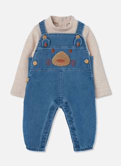 -Ensemble denim bébé garçon brodé d'ours