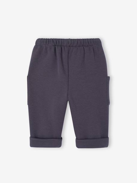 Pantalon bébé garçon doublé polaire anthracite+olive 2 - vertbaudet enfant 