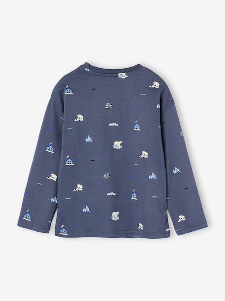 T-shirt manches longues garçon bleu moyen 2 - vertbaudet enfant 