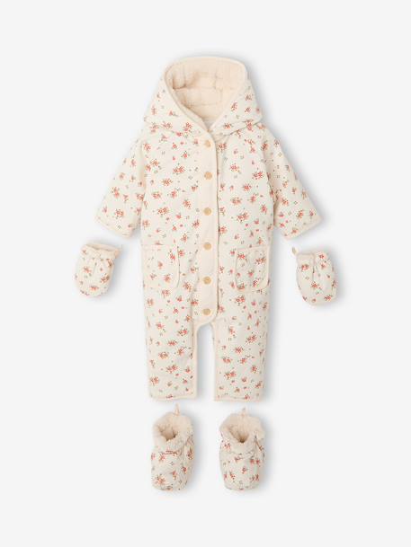 Combipilote naissance à capuche amovible vanille 1 - vertbaudet enfant 
